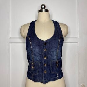 Clash Jeans denim halter vest